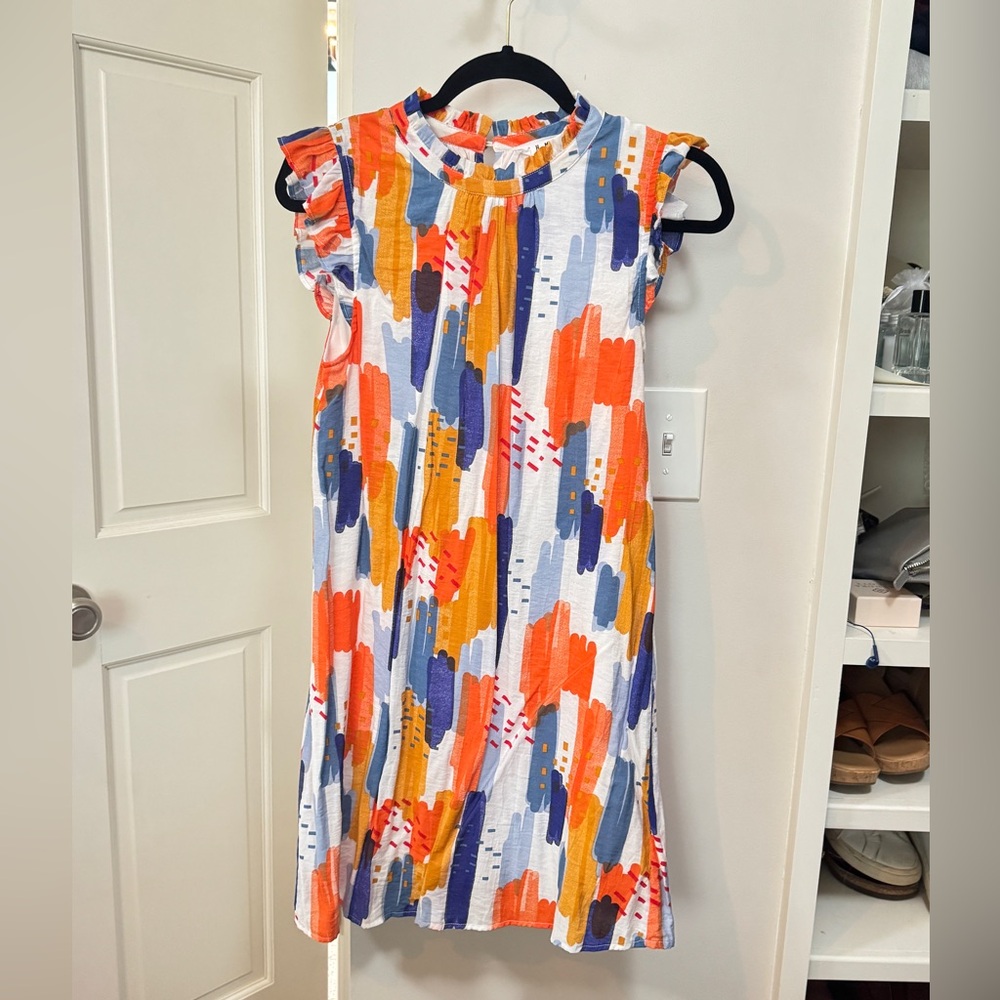THML Colorful Abstract Print Dress
